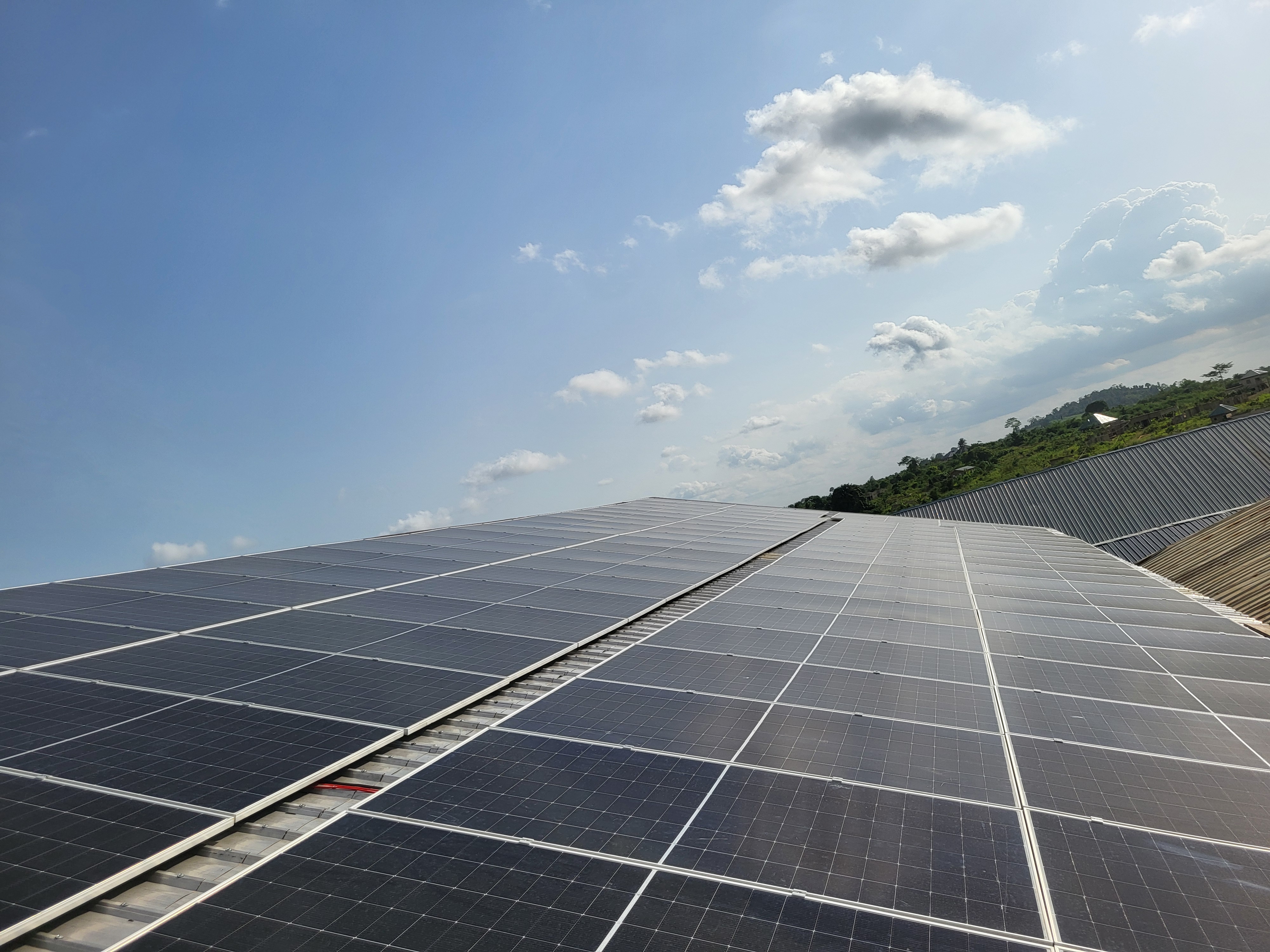 Solar panels for a solar installation in Ghana